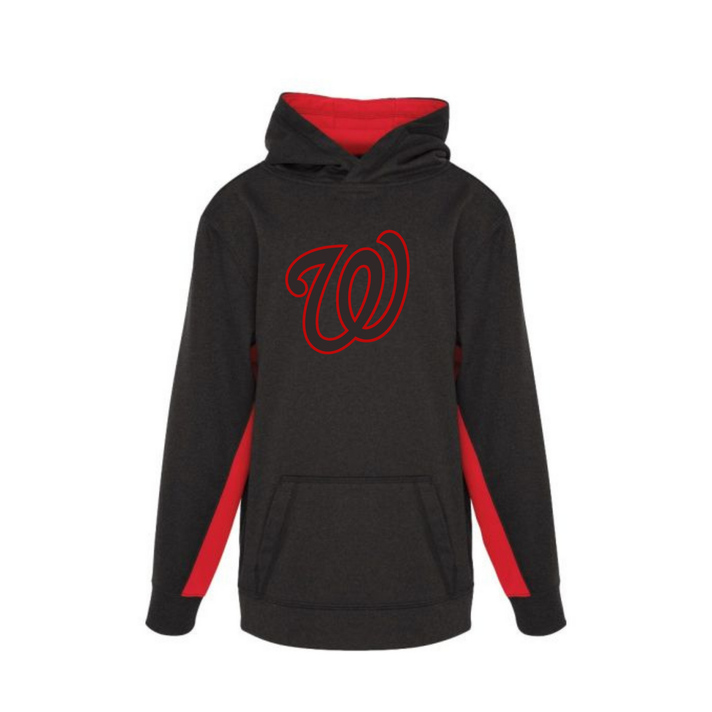 FLEECE COLOUR BLOCK AUDLT HOODIE