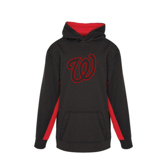 FLEECE COLOUR BLOCK AUDLT HOODIE