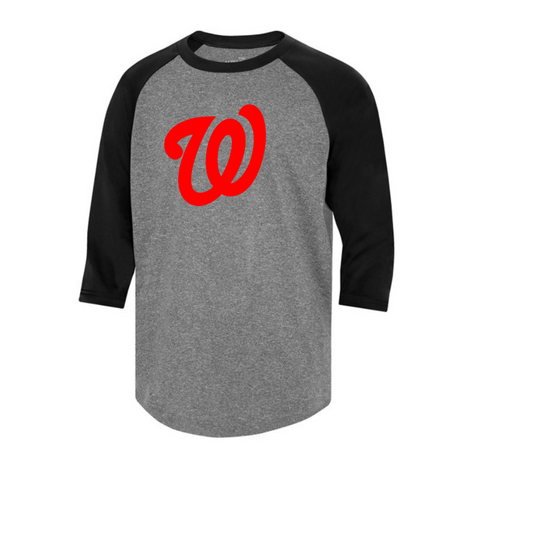 WMB YOUTH Two Tone 3/4 Sleeve Tee